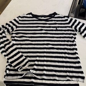 Polo by Ralph Lauren Black and White Striped Top